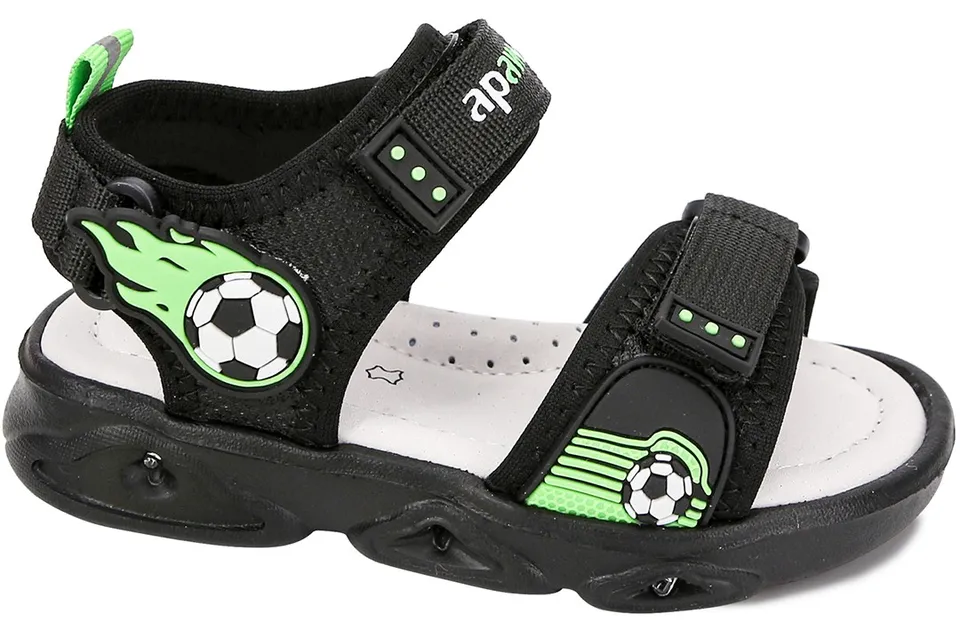 Босоніжки дитячі Apawwa ABX0322P black-green 26-31 — Apawwa (Апава)