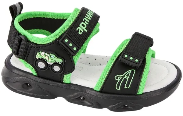 Босоніжки дитячі Apawwa ABX0331P black-green 21-25 — Apawwa (Апава)