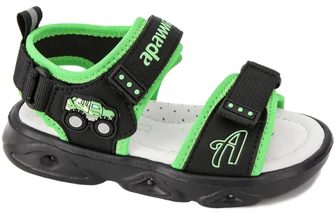 Босоніжки дитячі Apawwa ABX0332P black-green 26-31