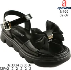 Босоніжки дитячі Apawwa N699 black 32-37 — Apawwa (Апава) — фото 2