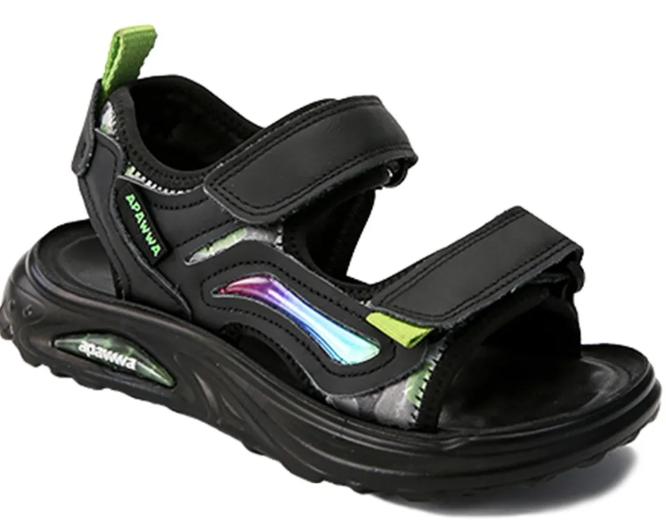 Босоніжки дитячі Apawwa P3105P black 26-31 — Apawwa (Апава)
