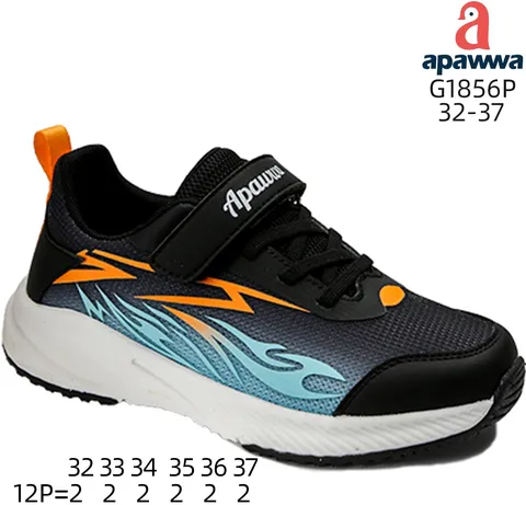 Кросівки дитячі Apawwa G1856P black-orange 32-37