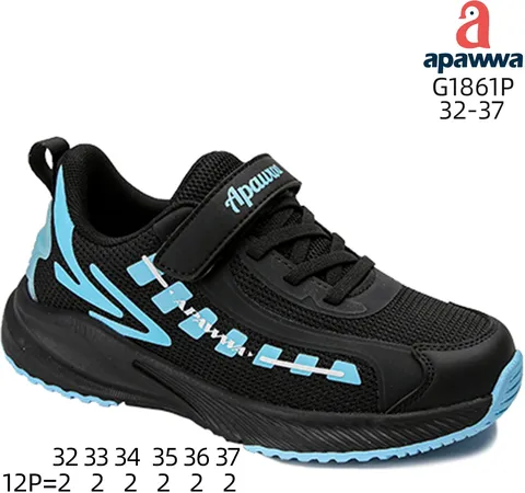 Кросівки дитячі Apawwa G1861P black-blue 32-37