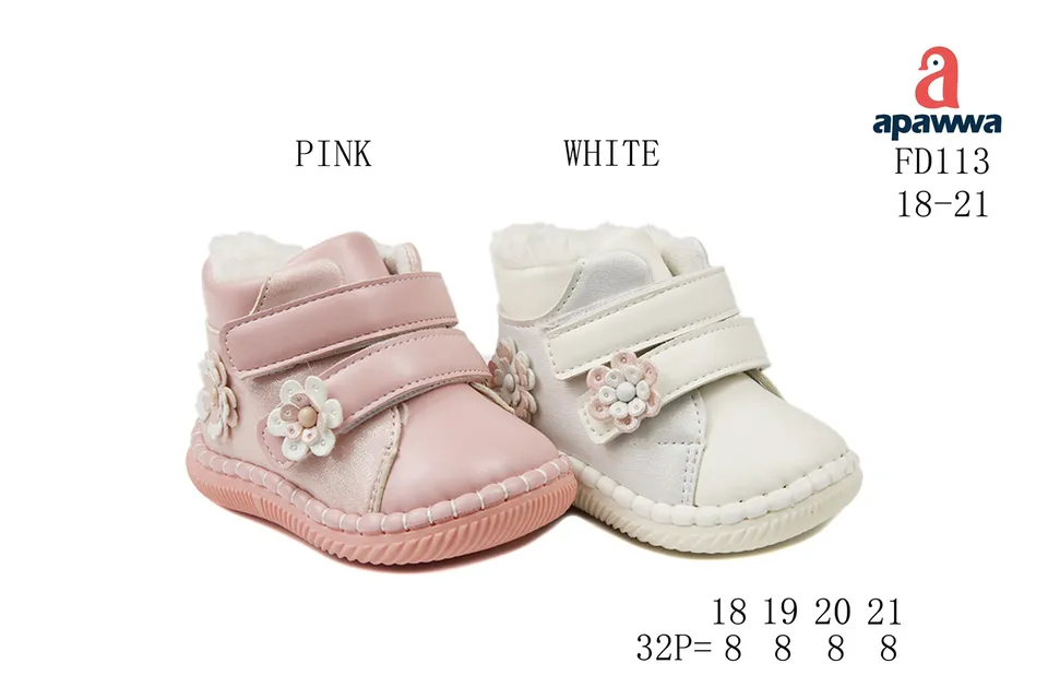 Пінетки дитячі ЗИМА Apawwa FD113 pink 18-21 — Apawwa (Апава)