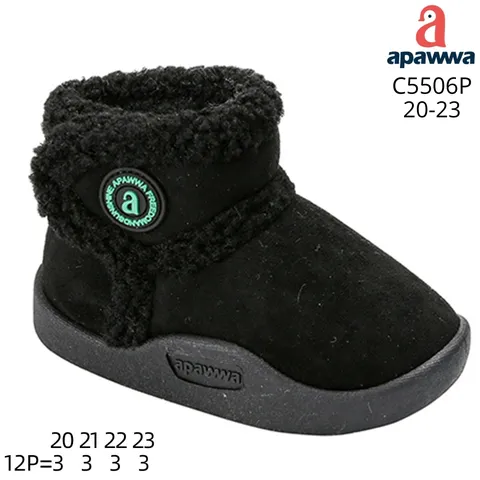 Угги детские Apawwa C5506P black 20-23