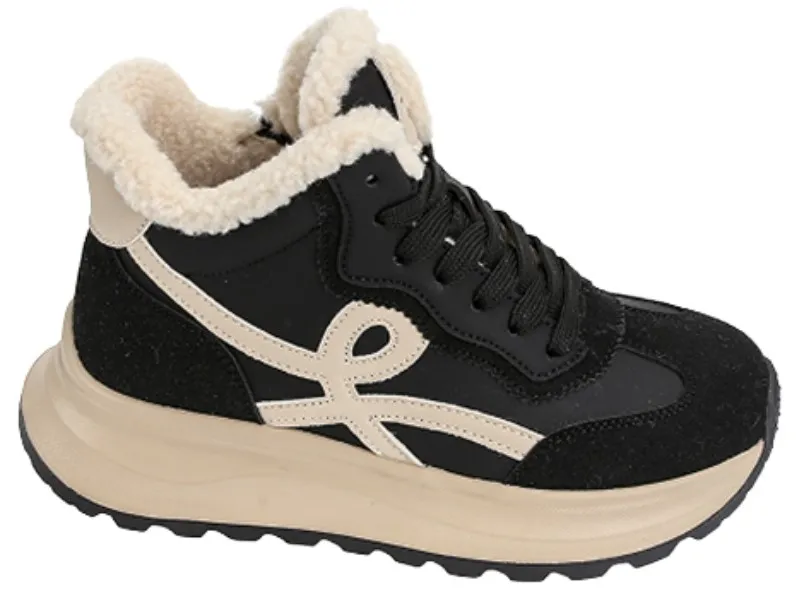 Утепленные хайтопы Apawwa ABD0243R black 33-38 — Apawwa (Апава)
