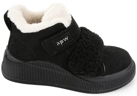Утеплені хайтопи Apawwa ABD0323R black 33-38