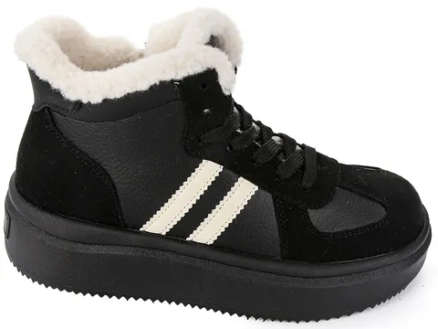 Утеплені хайтопи Apawwa ABD1283R black 33-38